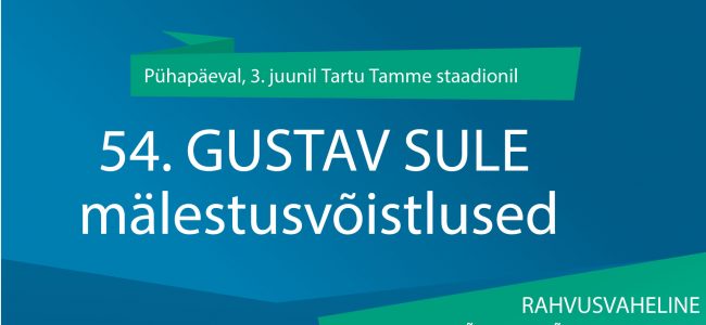 Tartus toimub 54. Gustav Sule mälestusvõistlus Tartus toimub 54. Gustav Sule mälestusvõistlus
