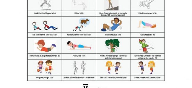Mängi liikumisbingot Facebookis ja võida auhind! Mängi liikumisbingot Facebookis ja võida auhind!