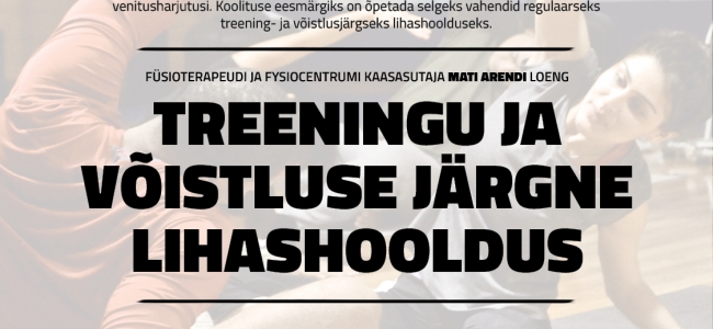 20. oktoobril jätkub tervisesportlaste koolitussari Mati Arendiga 20. oktoobril jätkub tervisesportlaste koolitussari Mati Arendiga